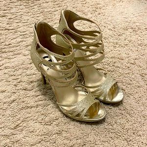Gold glittery Guess heels
